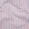 1 Yard Cotton Oxford Shirting Navy Blue Red and White Candy Stripes Deadstock